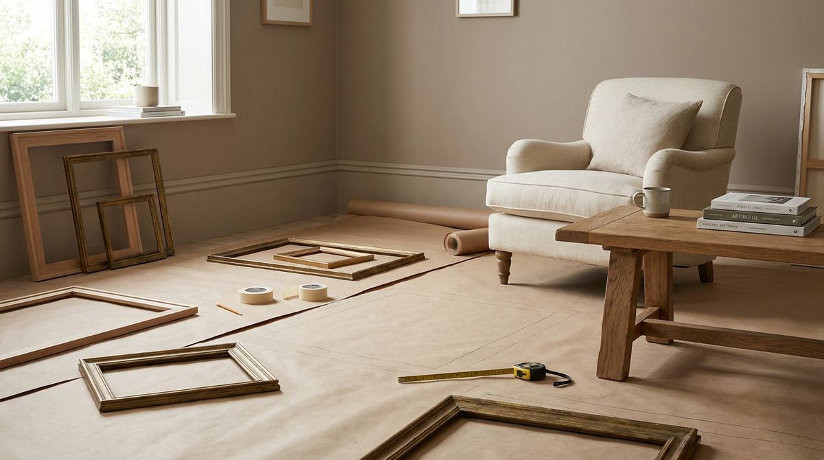 How to Plan Your Gallery Wall Layout (Before Anything Touches the Wall) — scene How to Plan Your Gallery Wall Layout (Before Anything Touches the Wall) — scene