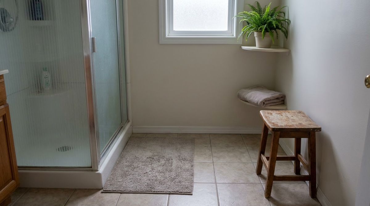 A 24-Inch Clear Zone at the Shower Entrance idea for small bathroom ideas with shower
