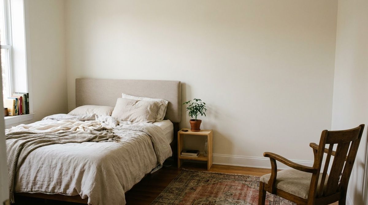 Headboard on the Short Wall in a 10 x 12 idea for small master bedroom ideas