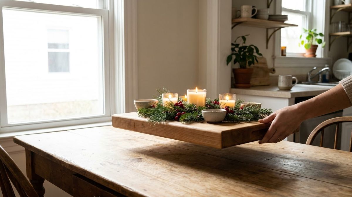 A Cutting Board Base That Lifts Off in One Move idea for christmas centerpiece ideas