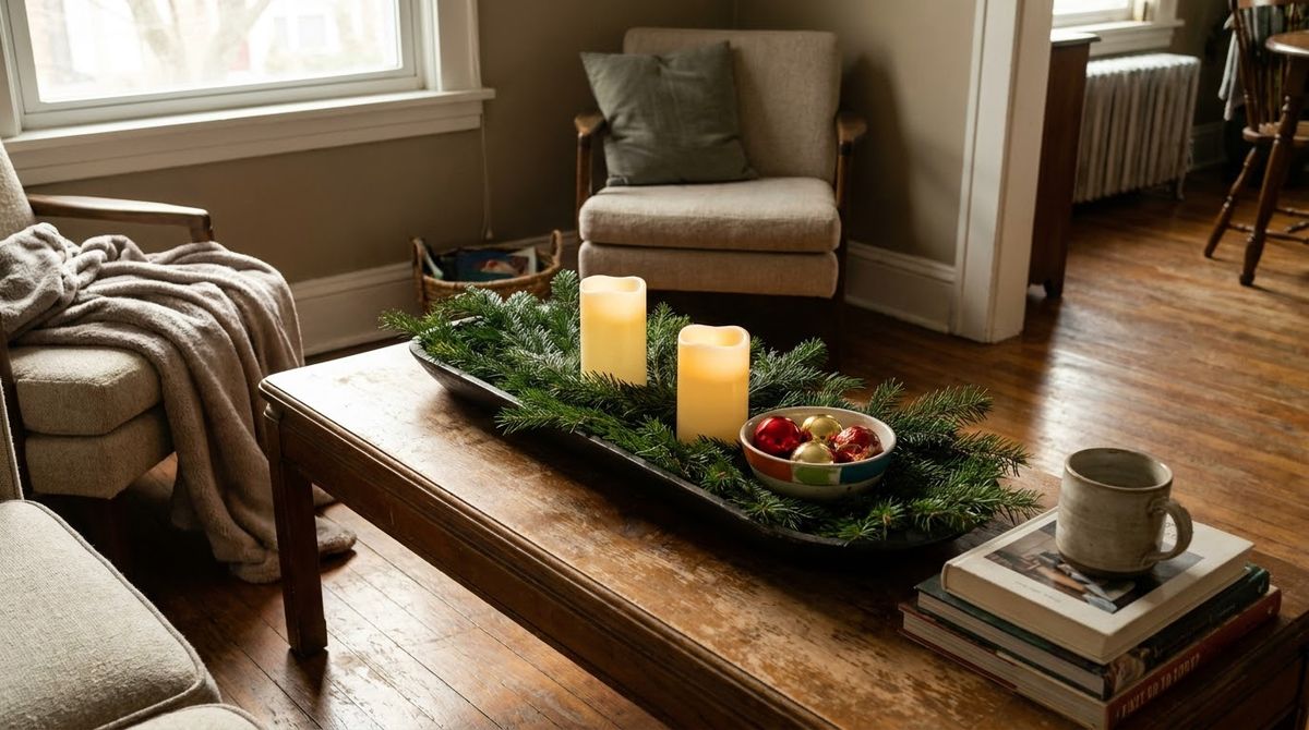 A Centerpiece on the Coffee Table idea for christmas centerpiece ideas in a small rental