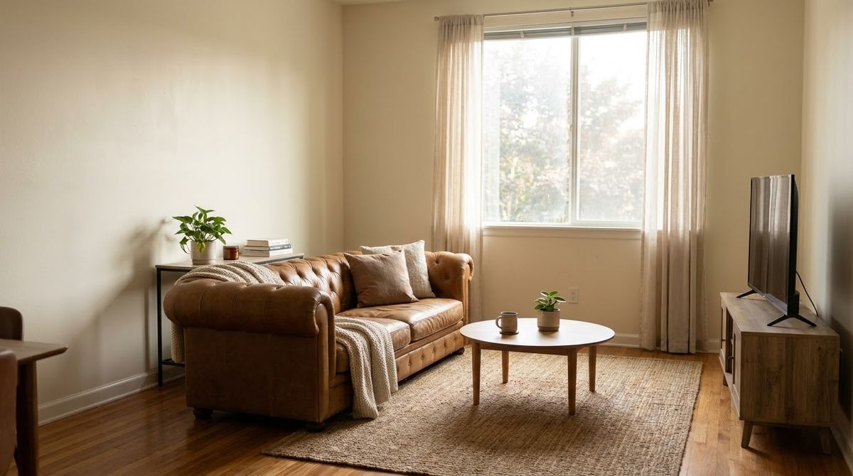 The Sofa Floated Away From the Wall idea for small living room ideas with tv
