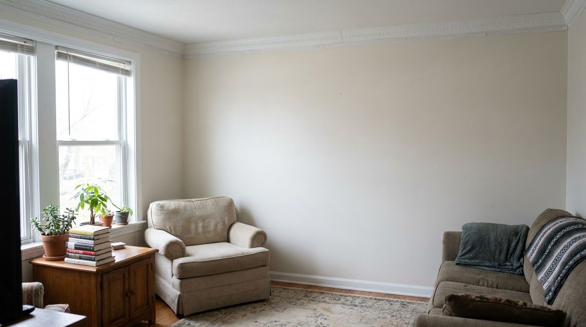 Faux Crown Molding Border idea for renter friendly wall panels in a small rental Faux Crown Molding Border idea for renter friendly wall panels in a small rental