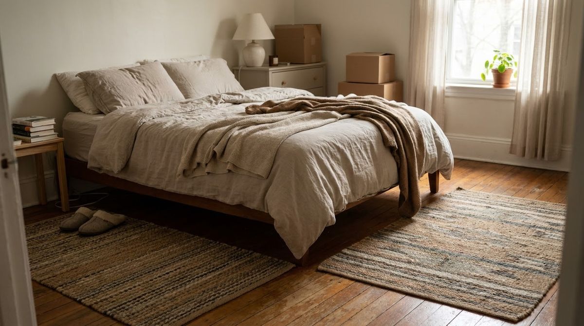 Small Rugs on Both Sides of the Bed idea for winter bedroom decor Small Rugs on Both Sides of the Bed idea for winter bedroom decor