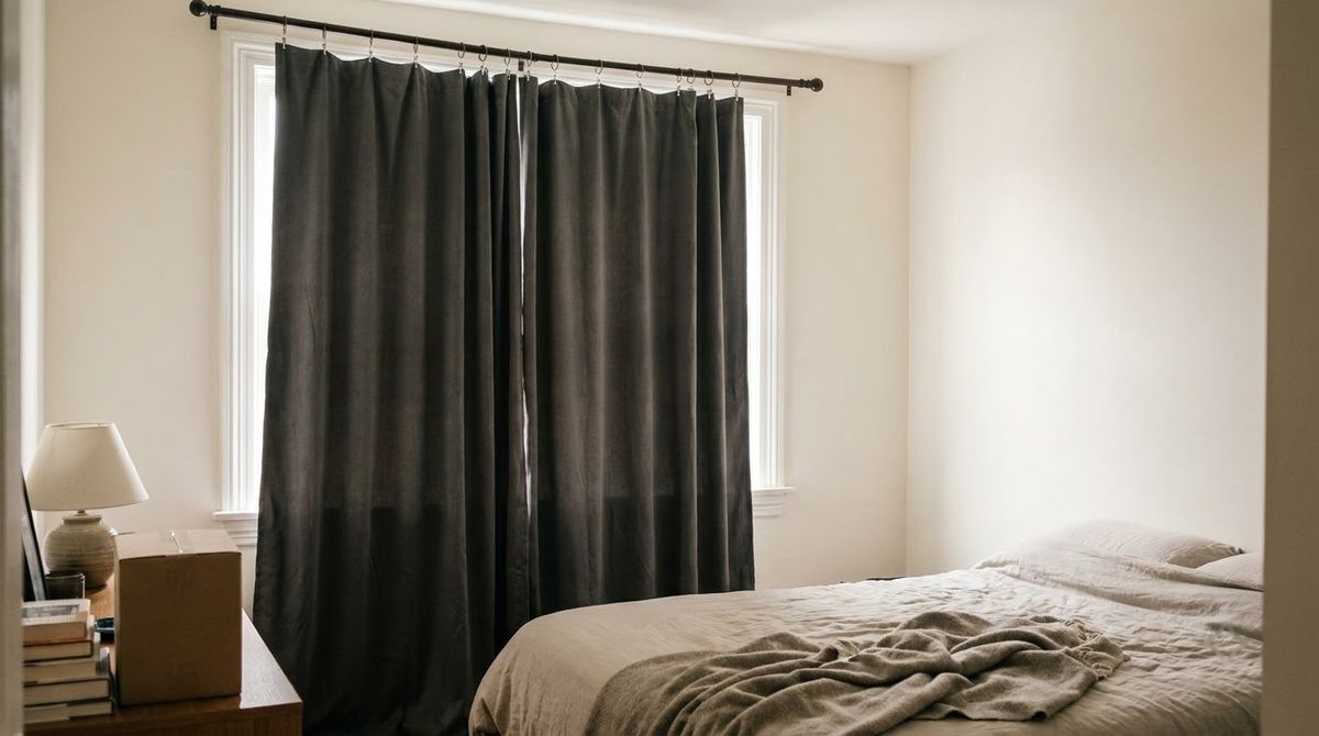 Blackout Curtains for Bedrooms idea for renter friendly curtains in a small rental Blackout Curtains for Bedrooms idea for renter friendly curtains in a small rental