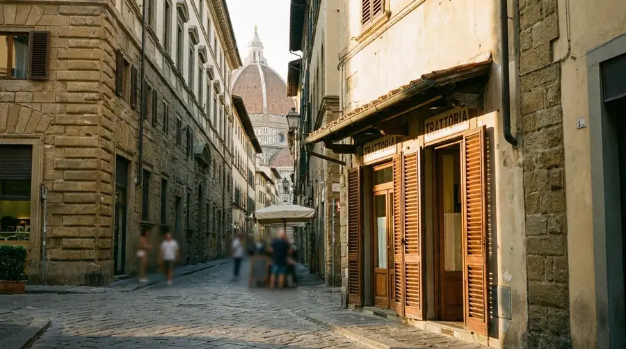 Illustration of a street in Florence