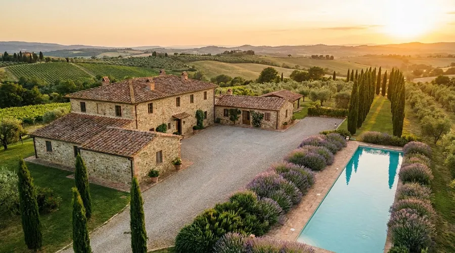 Illustration of a villa in Chianti