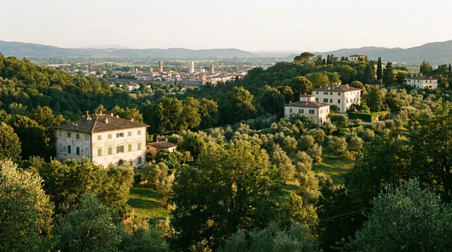 Illustration of Lucca & hills