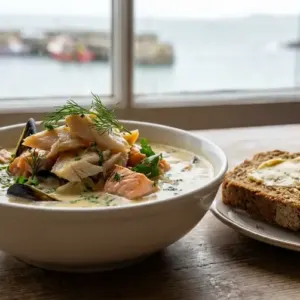 Illustration of Seafood chowder