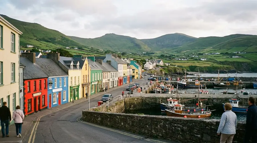 Illustration of a street in Dingle