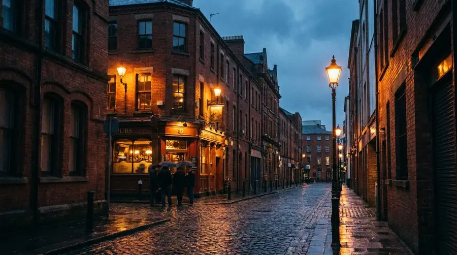 Illustration of a street in Belfast