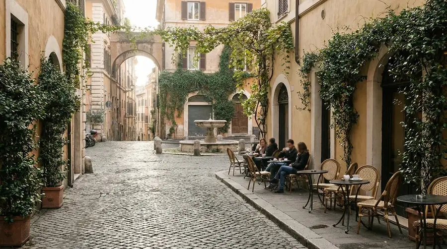 Illustration of a street in Monti