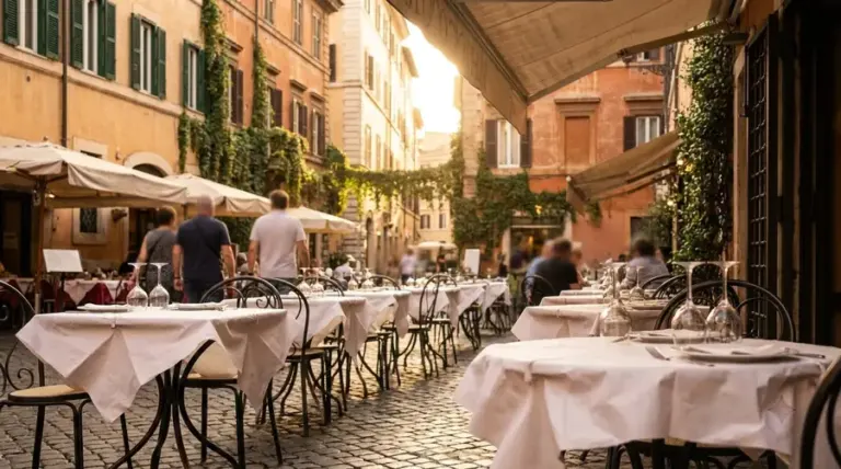 Illustration: trattoria terrace