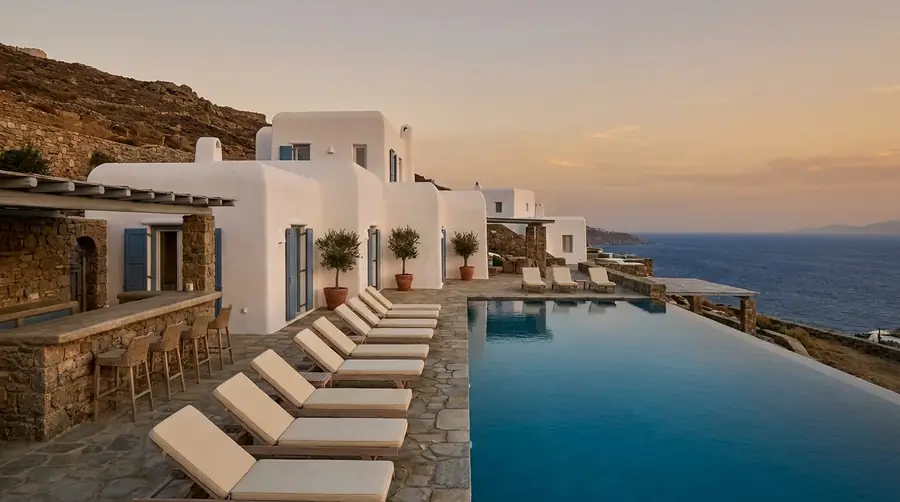Illustration of a villa in Agios Ioannis & west coast