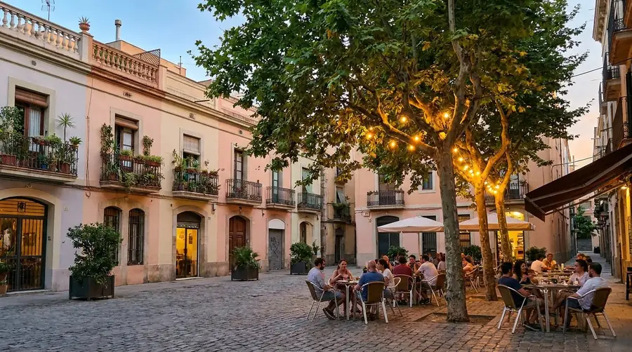Illustration of a street in Gràcia