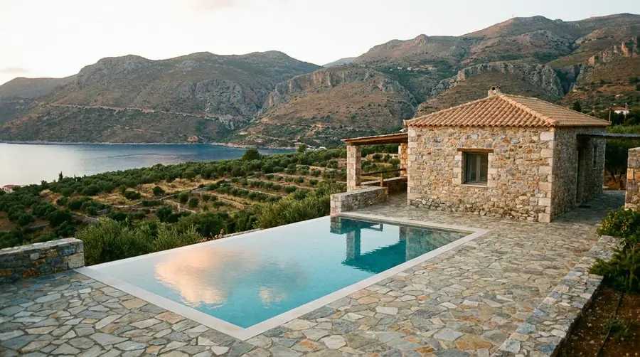Illustration of a villa in Peloponnese