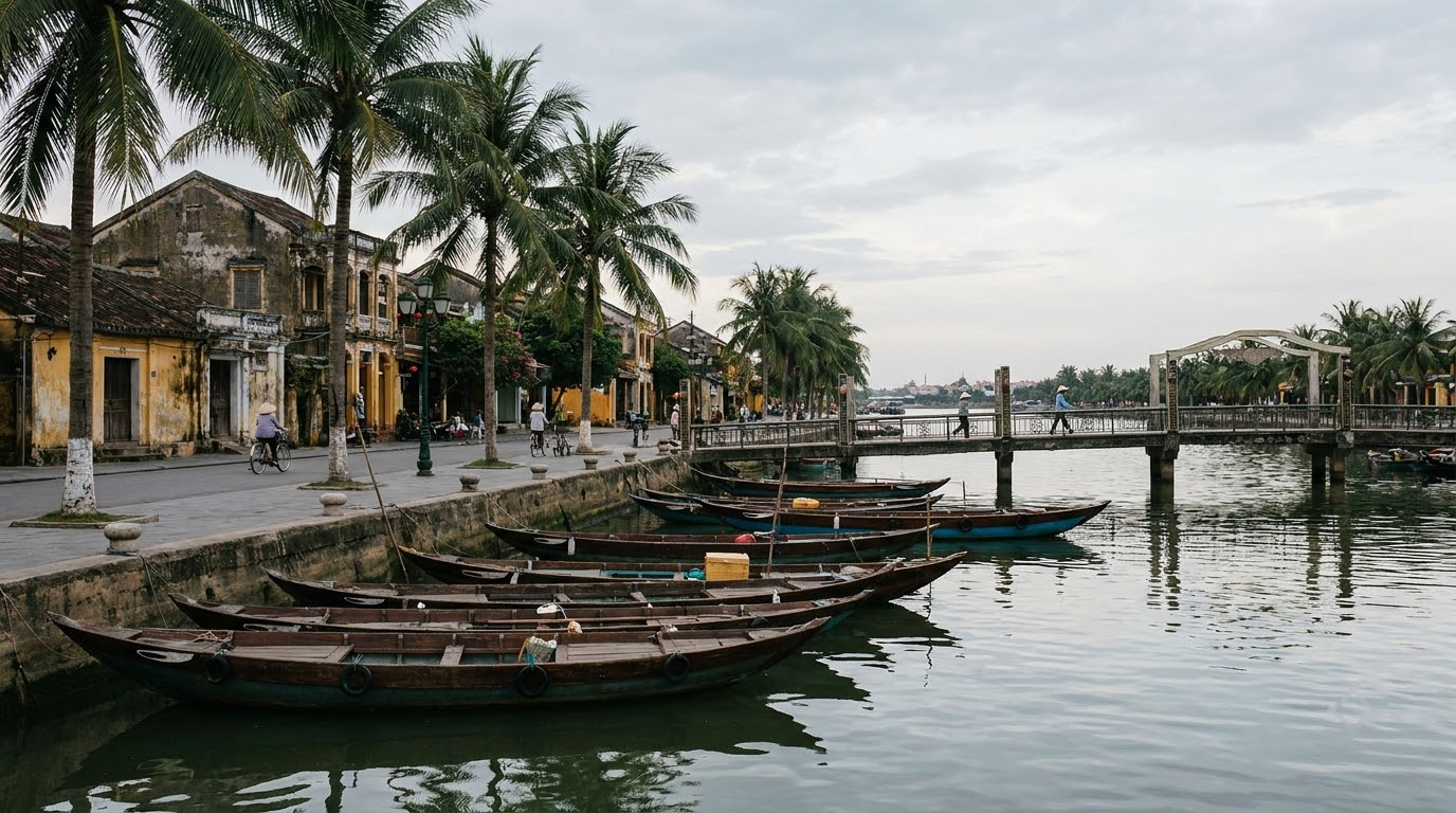 An Hoi islet in Hoi An, Vietnam: AI illustration of the area