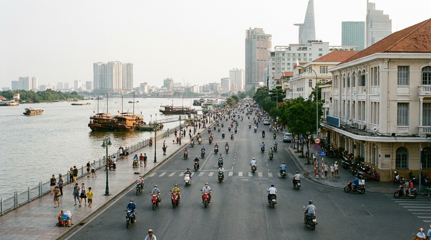 Ho Chi Minh City, Vietnam: AI illustration of the area